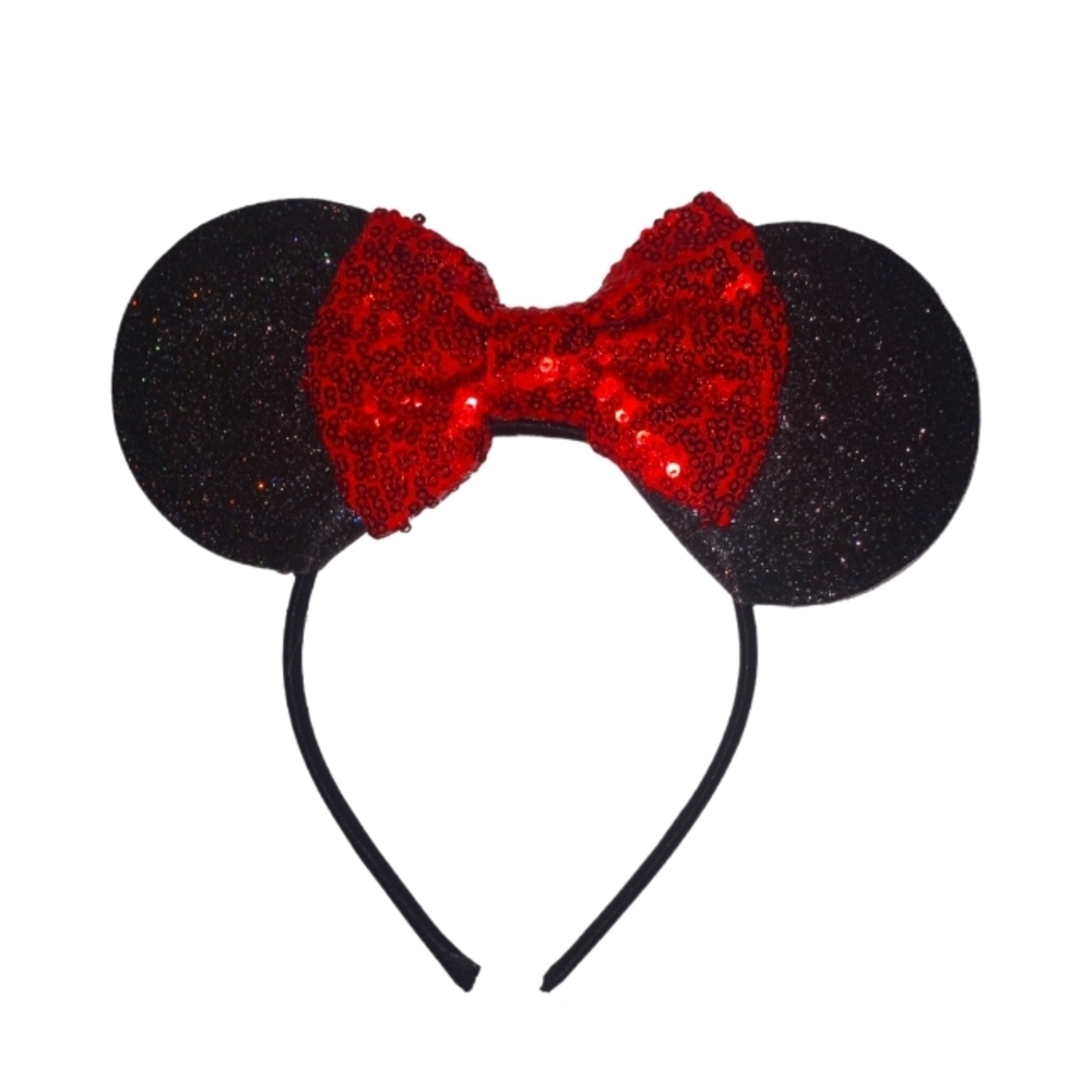 Disney Minnie Mouse black sparkly ears headband